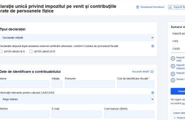 Declaratia unica ANAF PFA formularul 212